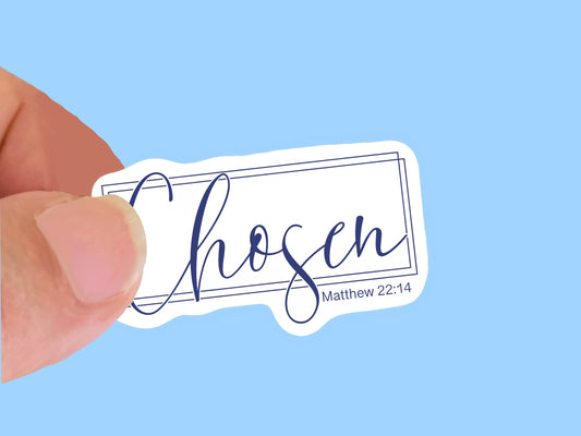 Chosen Matthew 22:14, Christian Faith UV/ Waterproof Vinyl Sticker/ Decal- Choice of Size, Single or Bulk qty