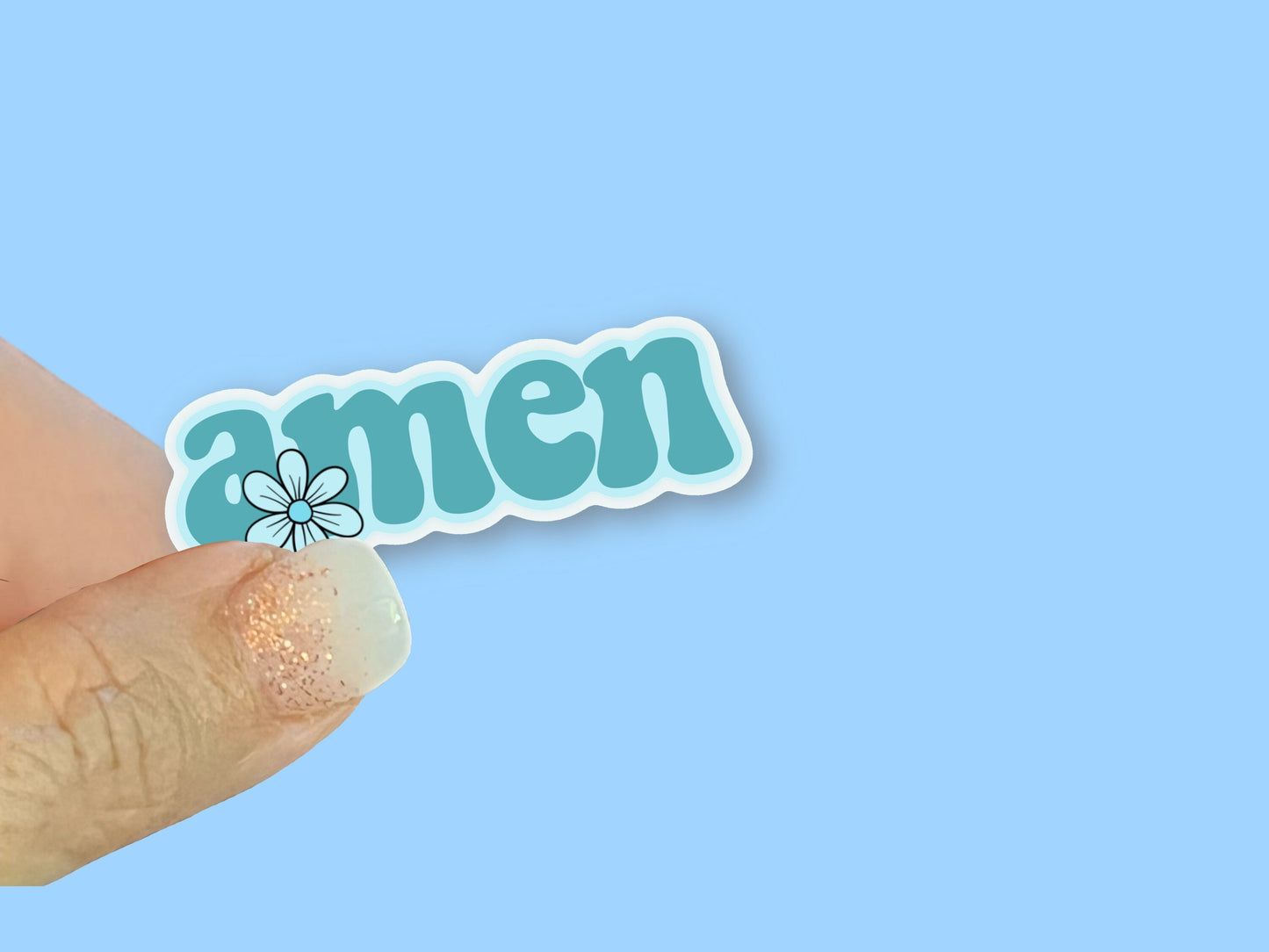 Amen, Christian Faith UV/ Waterproof Vinyl Sticker/ Decal- Choice of Size, Single or Bulk qty