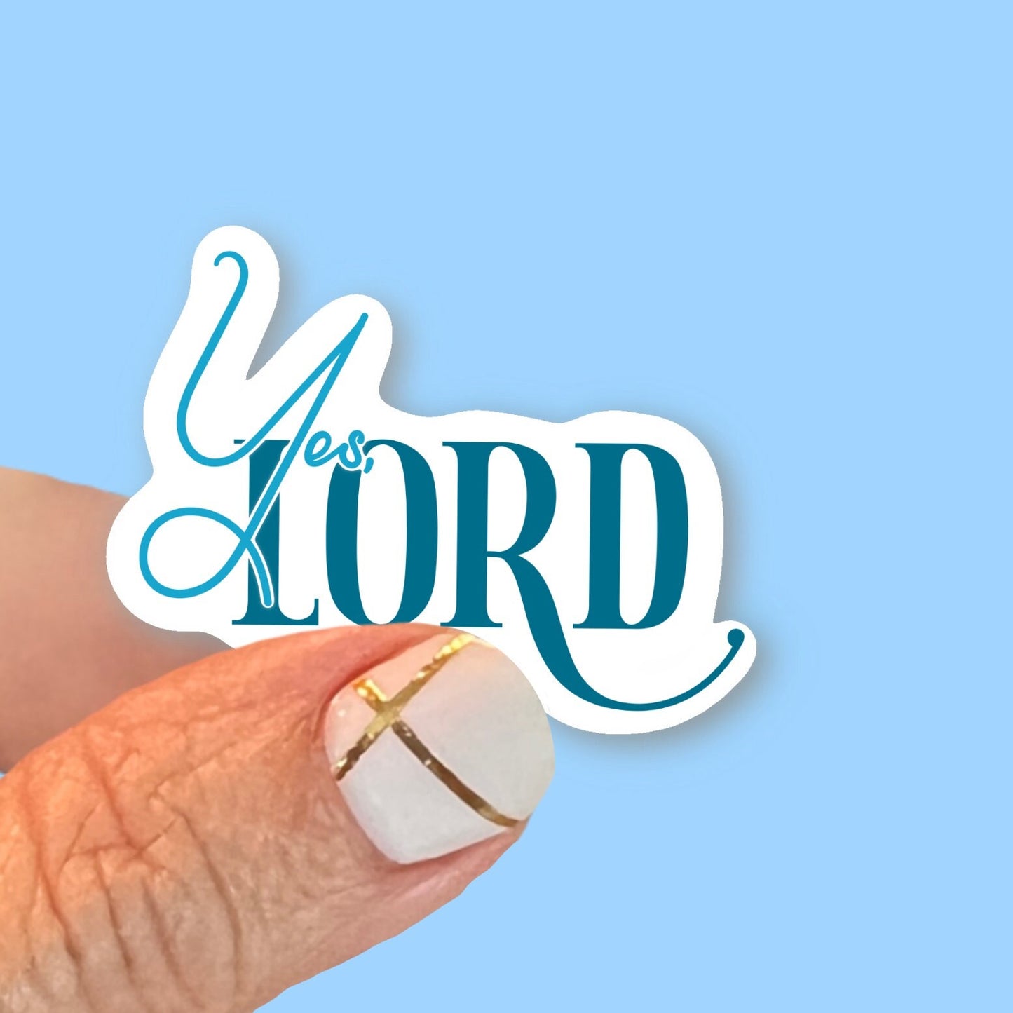 Yes, Lord - Christian Faith UV/ Waterproof Vinyl Sticker/ Decal- Choice of Size, Single or Bulk qty