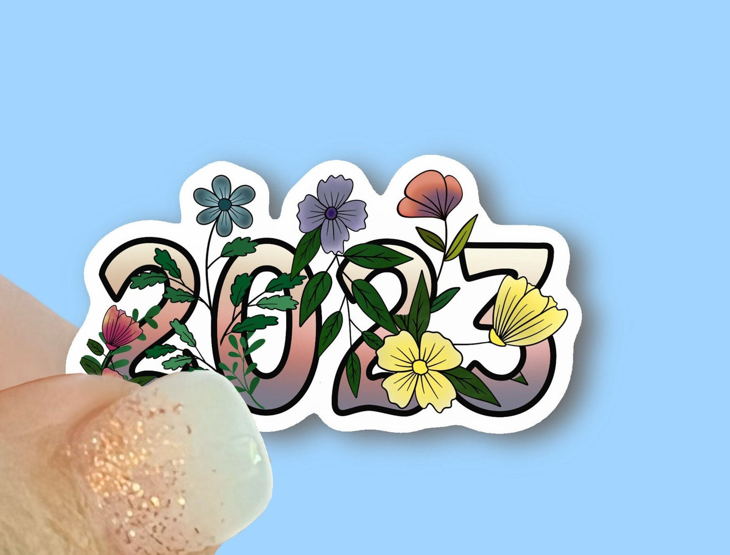 2023 WildflowerSticker, Waterproof Vinyl Decal, Laptop Sticker, Water Bottle Sticker, Aesthetic Stickers, choice of size