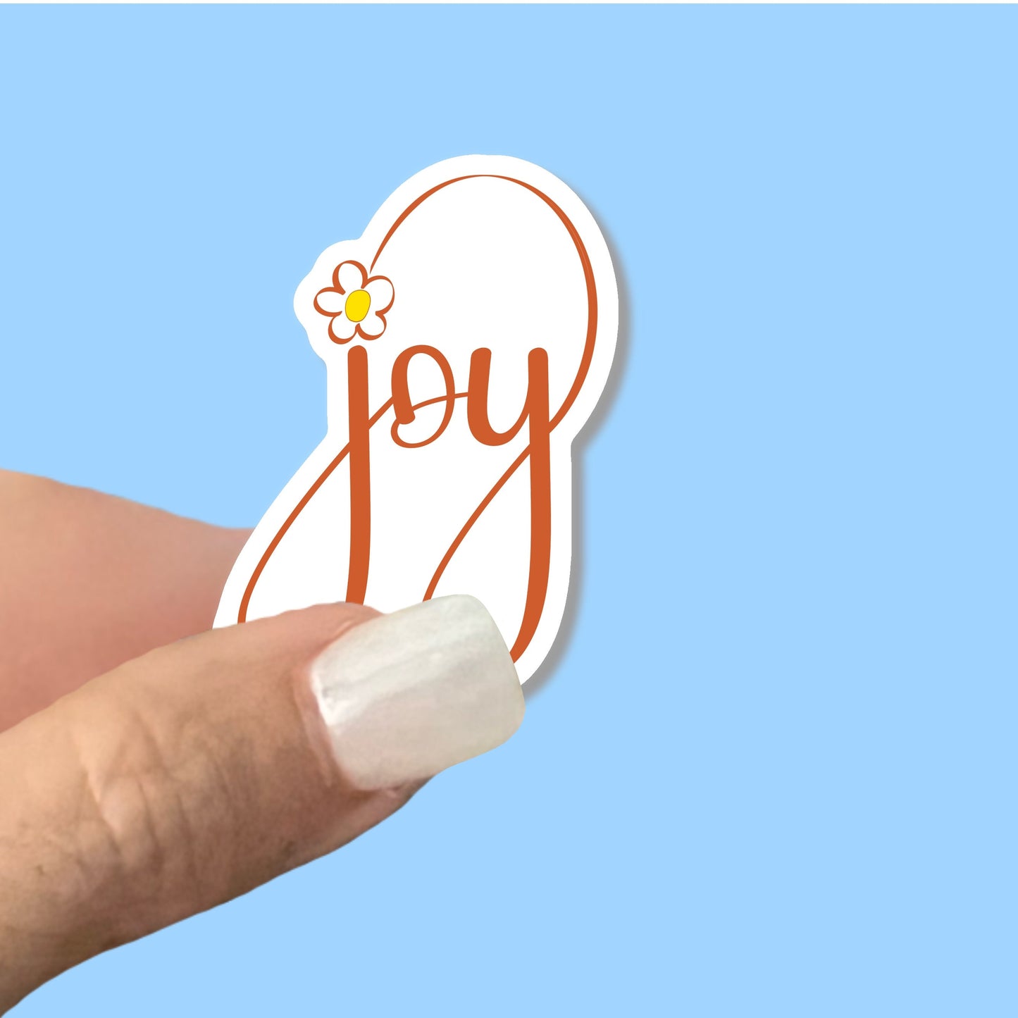 Joy with little flower - Christian Faith UV/ Waterproof Vinyl Sticker/ Decal- Choice of Size