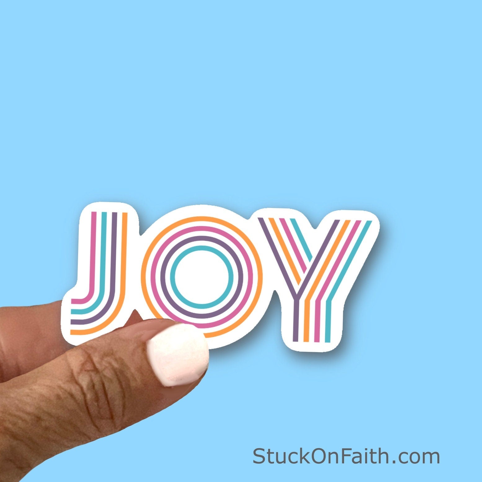 Retro Joy - Christian Faith UV/ Waterproof Vinyl Sticker/ Decal- Choice of Size