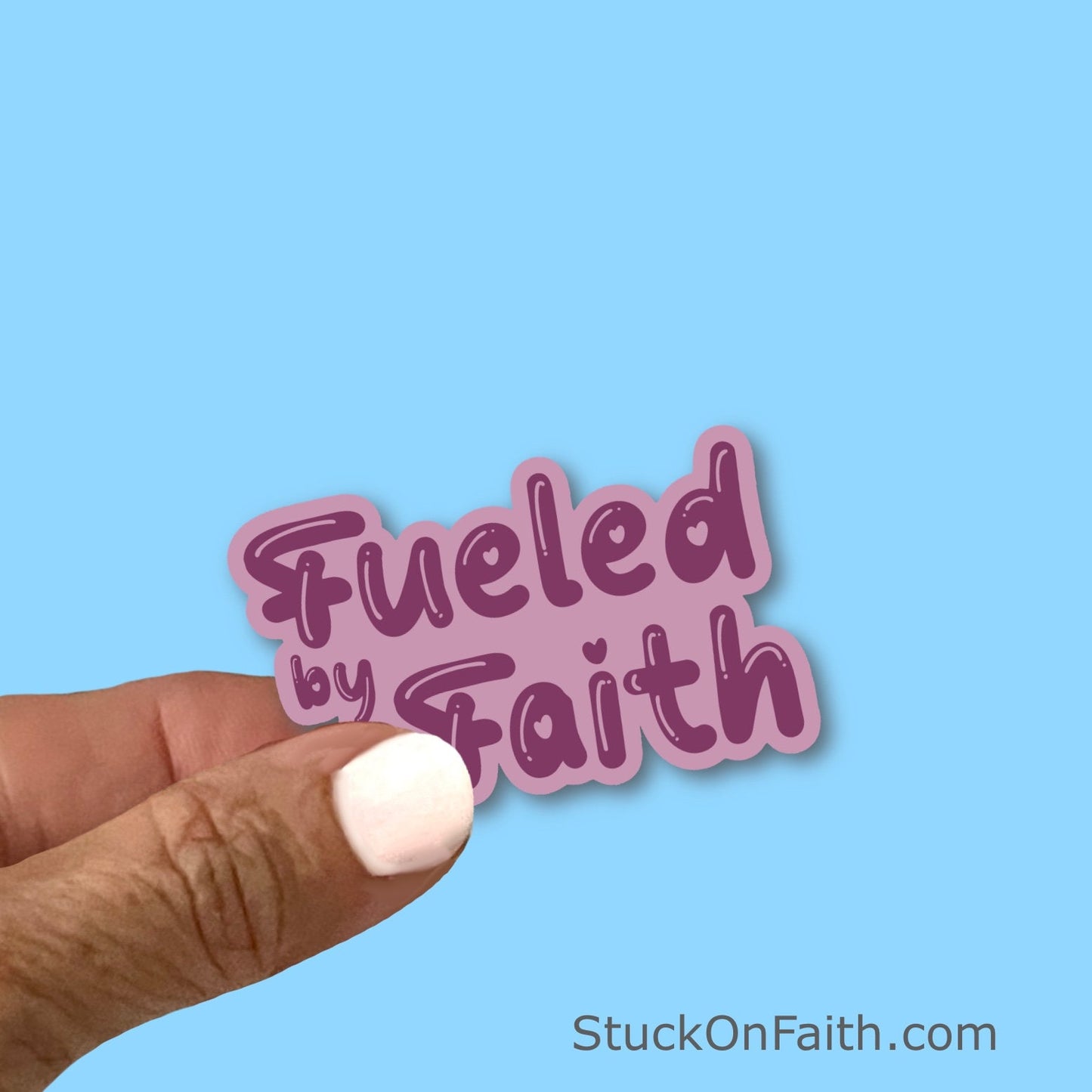 Fueled by Faith - Christian Faith UV/ Waterproof Vinyl Sticker/ Decal- Choice of Size