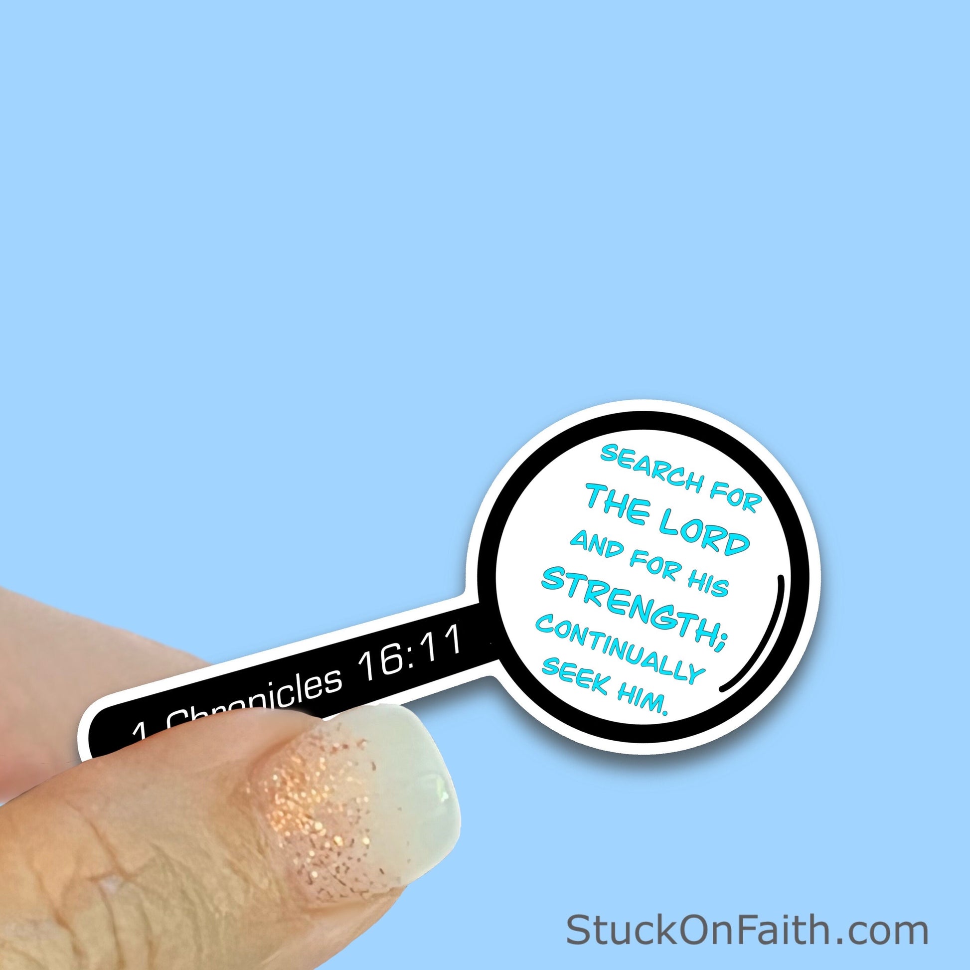 Search for the Lord and His Strength - Christian Faith UV/ Waterproof Vinyl Sticker/ Decal- Choice of Size