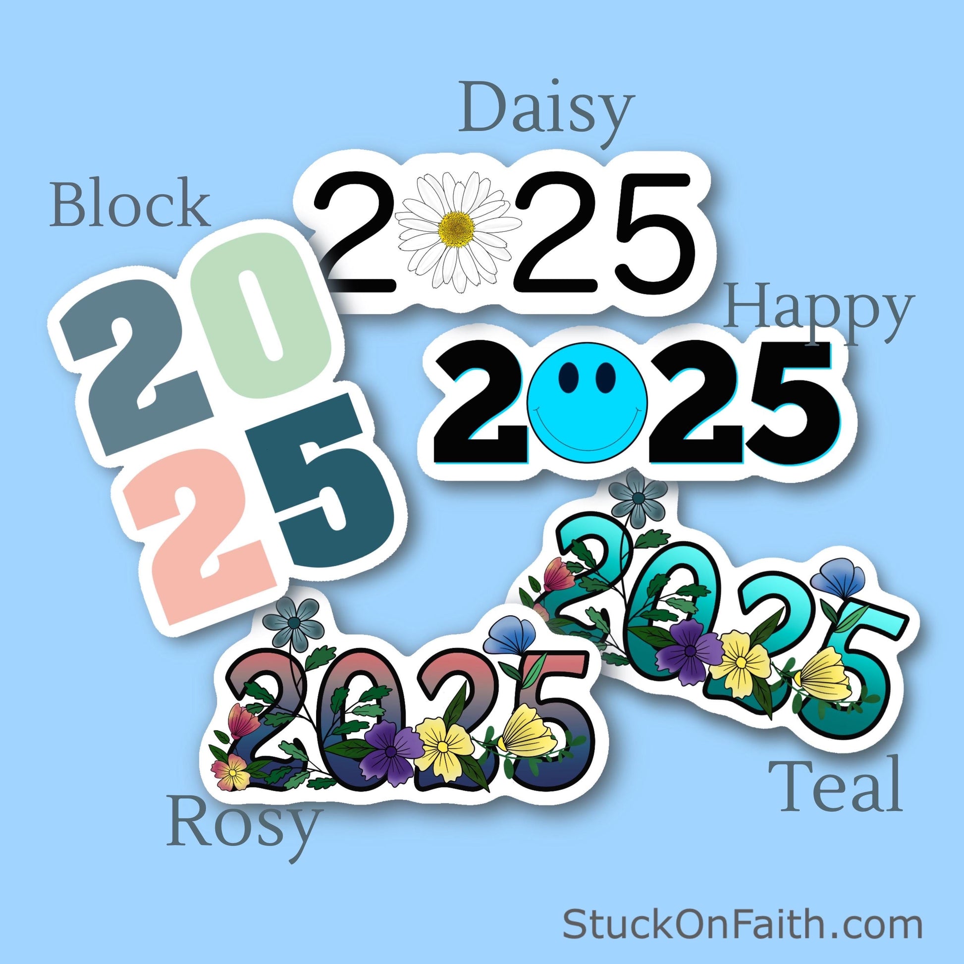 2025 Stickers, Choice of Design - Waterproof Vinyl Decal, Laptop Sticker, Water Bottle Sticker, Aesthetic Stickers, choice of size