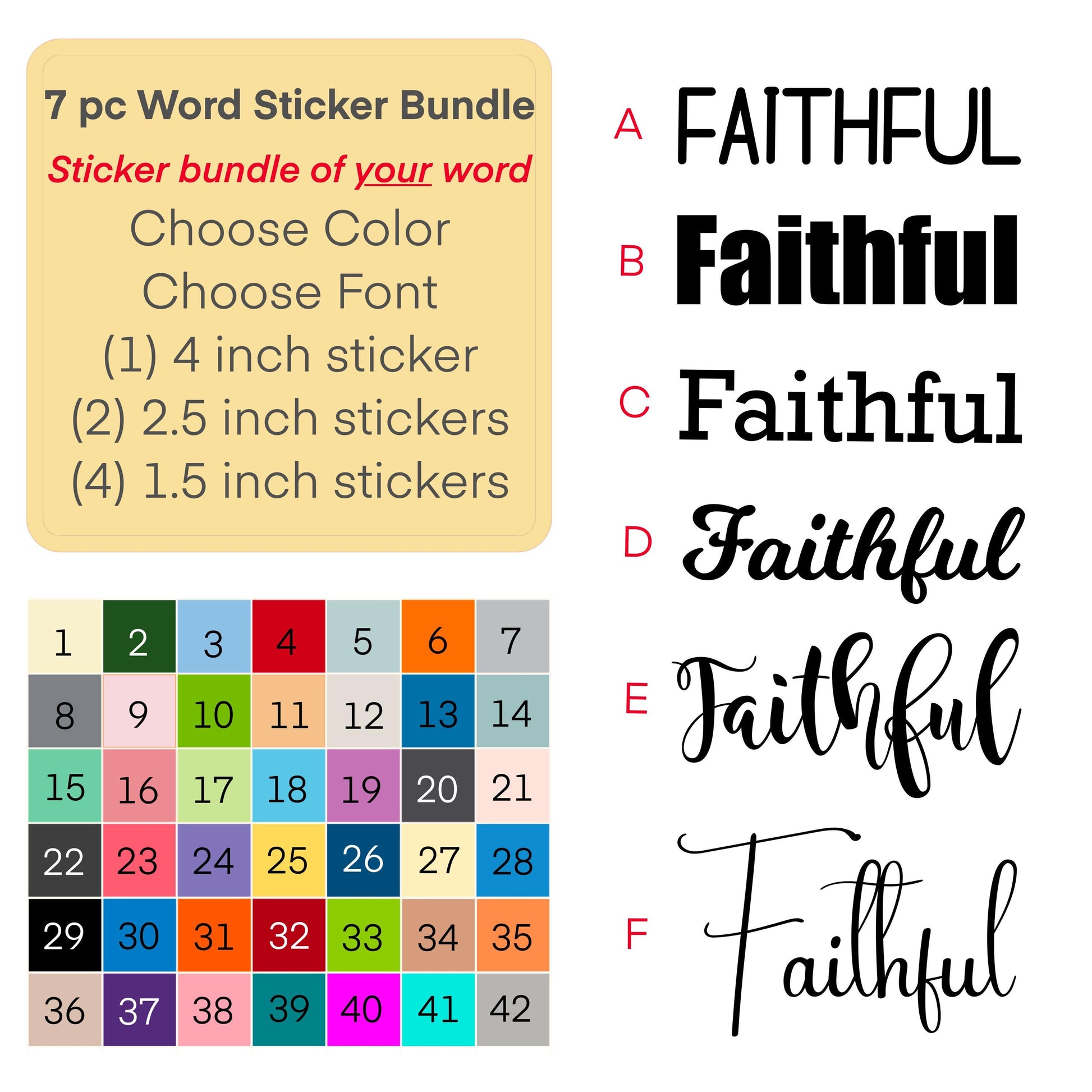 Your favorite verse sticker pack - 4 pieces, 2sizes Christian Faith UV/ Waterproof Vinyl Sticker/ Decal