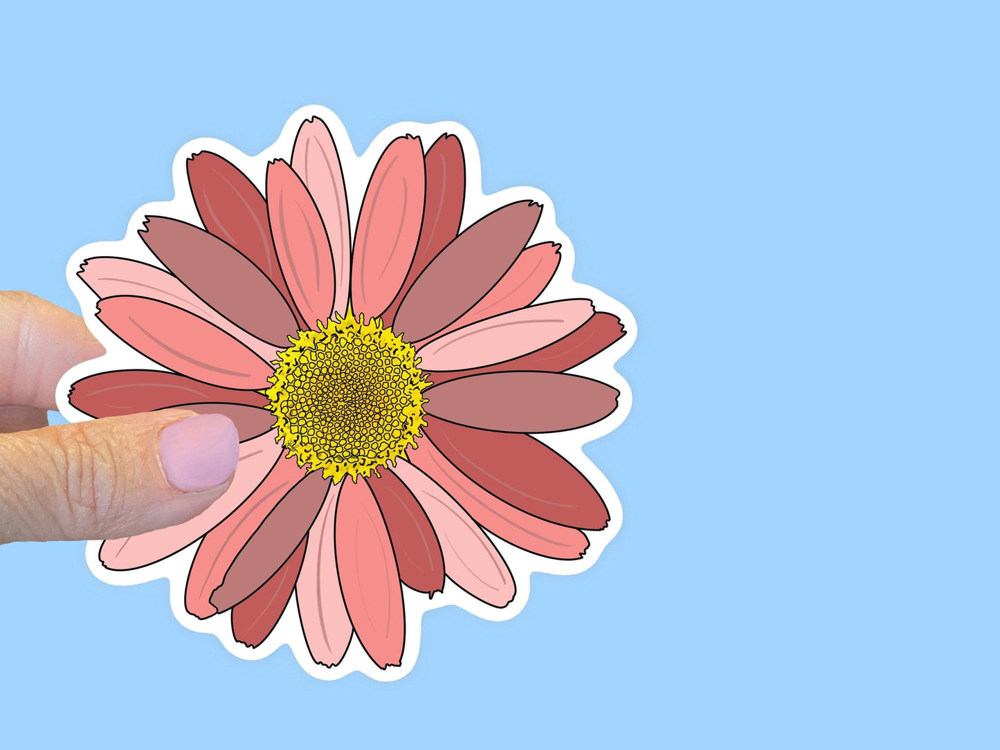 Watercolor Flowers Sticker, Waterproof Vinyl Decal, Laptop Sticker, Water Bottle Sticker, Aesthetic Stickers, choice of size