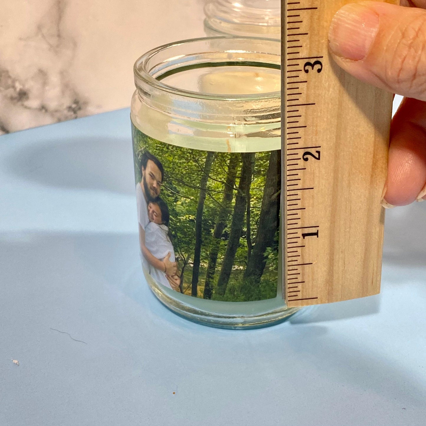 CANDLE JAR photo Sticker Waterproof, Laminated, choice of size - Great gift!