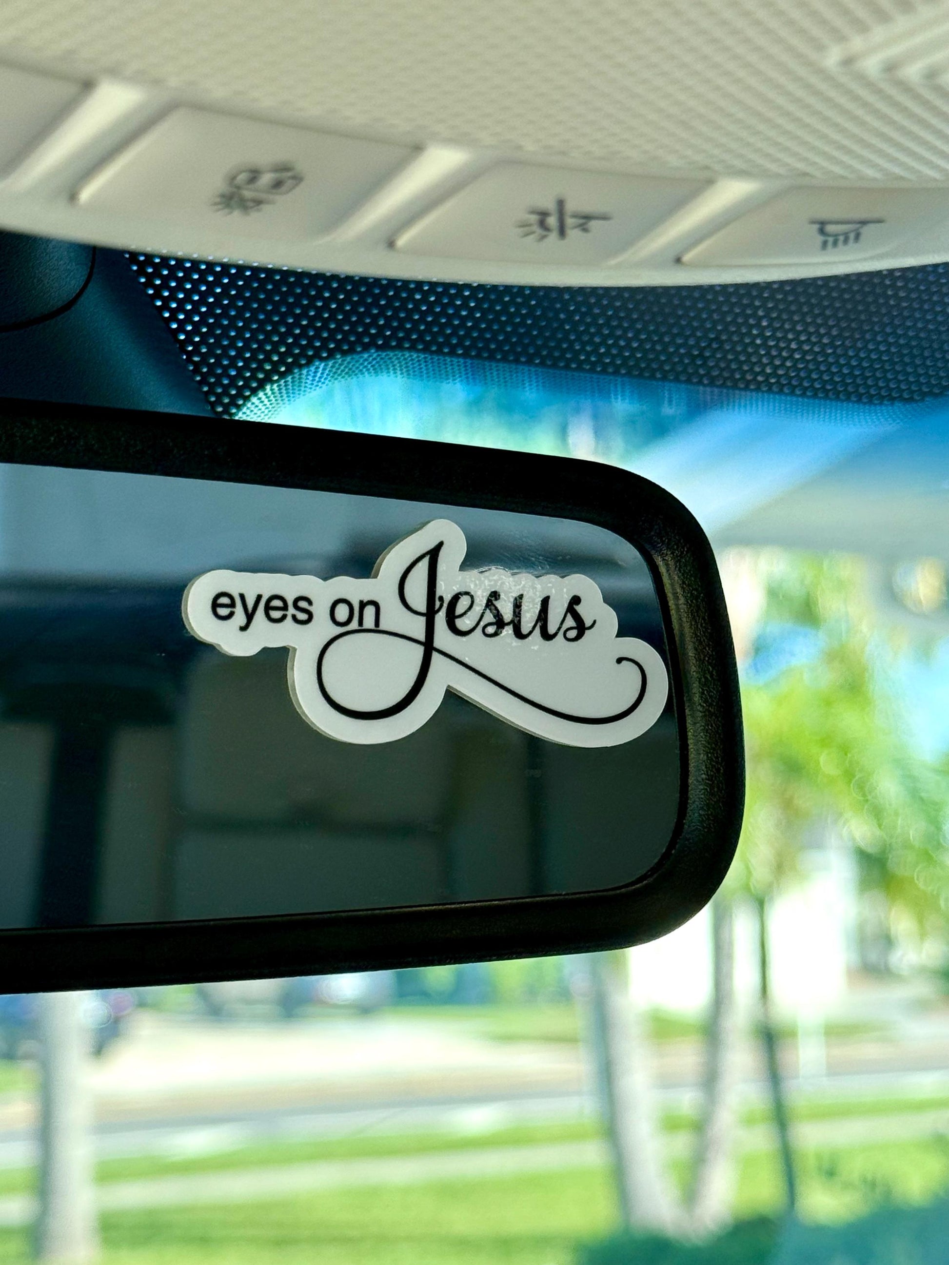 Eyes on Jesus - Christian Faith UV/ Waterproof Vinyl Sticker/ Decal- Choice of Size
