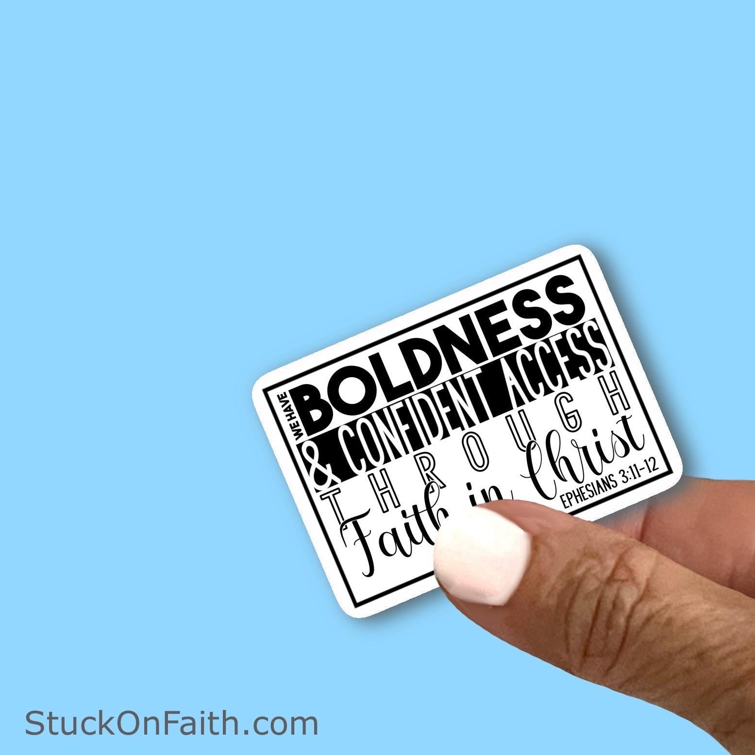 Boldness and Confident Access - Christian Faith UV/ Waterproof Vinyl Sticker/ Decal- Choice of Size