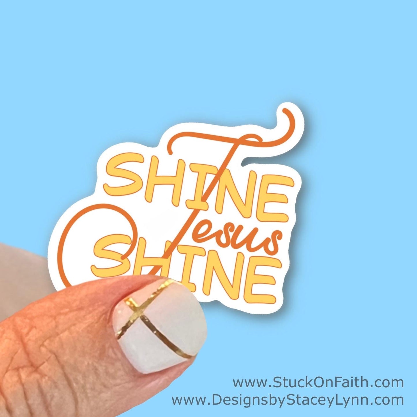 Shine Jesus Shine - Christian Faith UV/ Waterproof Vinyl Sticker/ Decal- Choice of Size