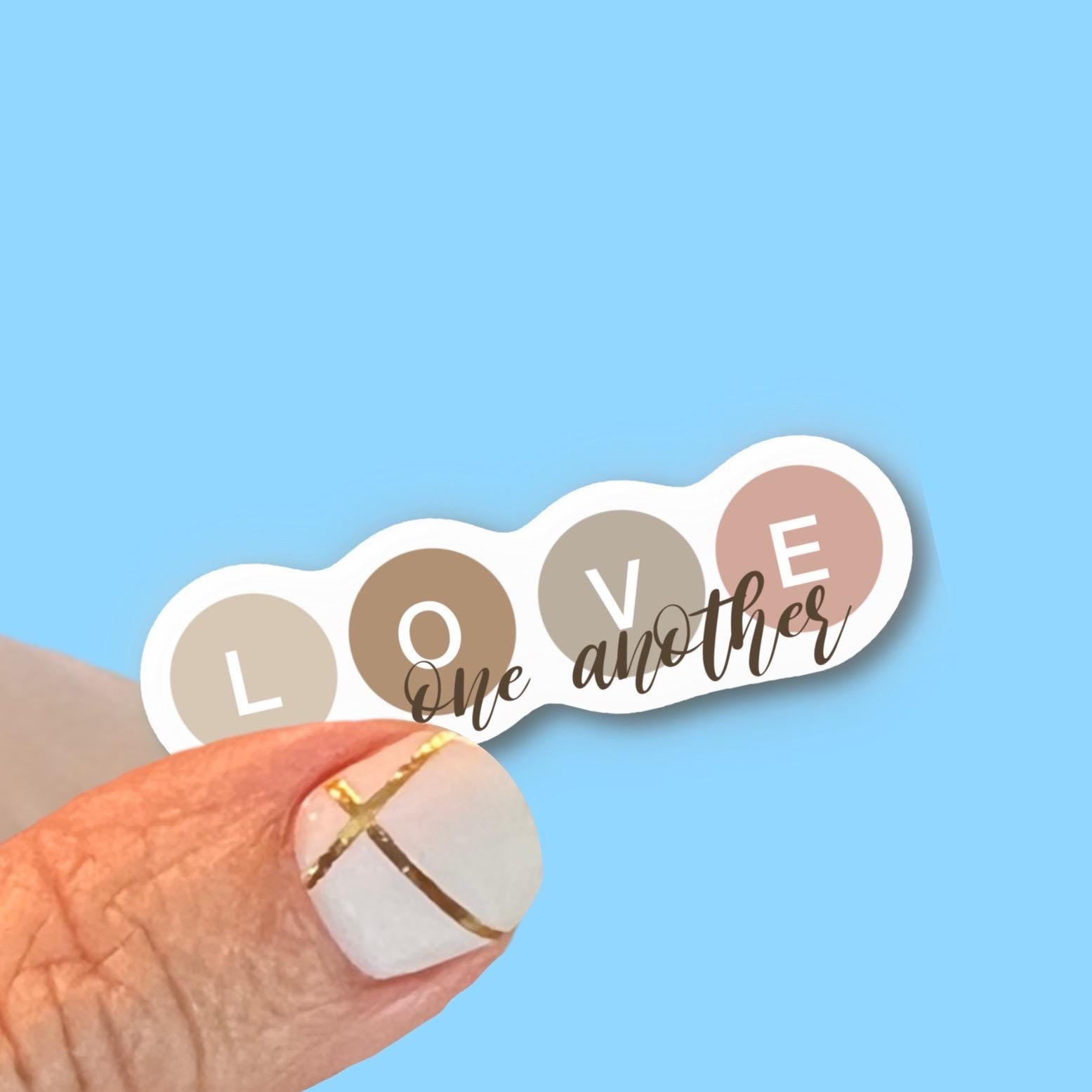 Love one Another - Christian Faith UV/ Waterproof Vinyl Sticker/ Decal- Choice of Size