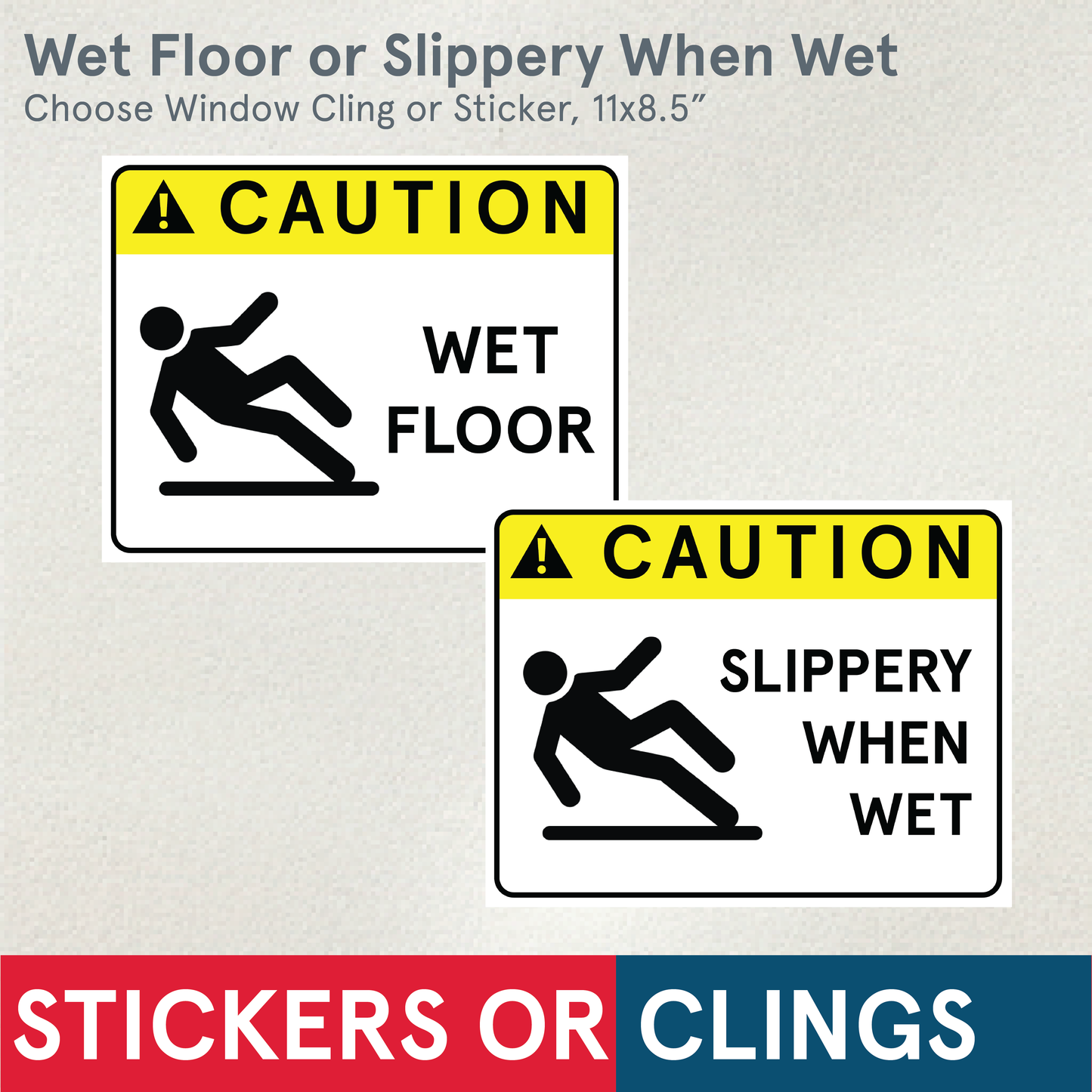 Wet Floor SIgnage, 11x8.5