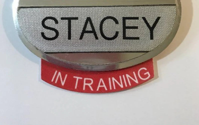 In Training Name Tag backers