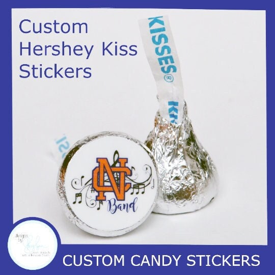 Custom Hershey Kiss Stickers - Graduation, Birthday, Wedding, Baby Shower, Anniversary, photo stickers