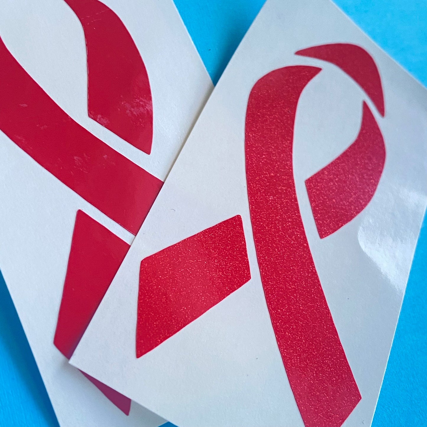 Red Awareness Ribbon Vinyl Decal