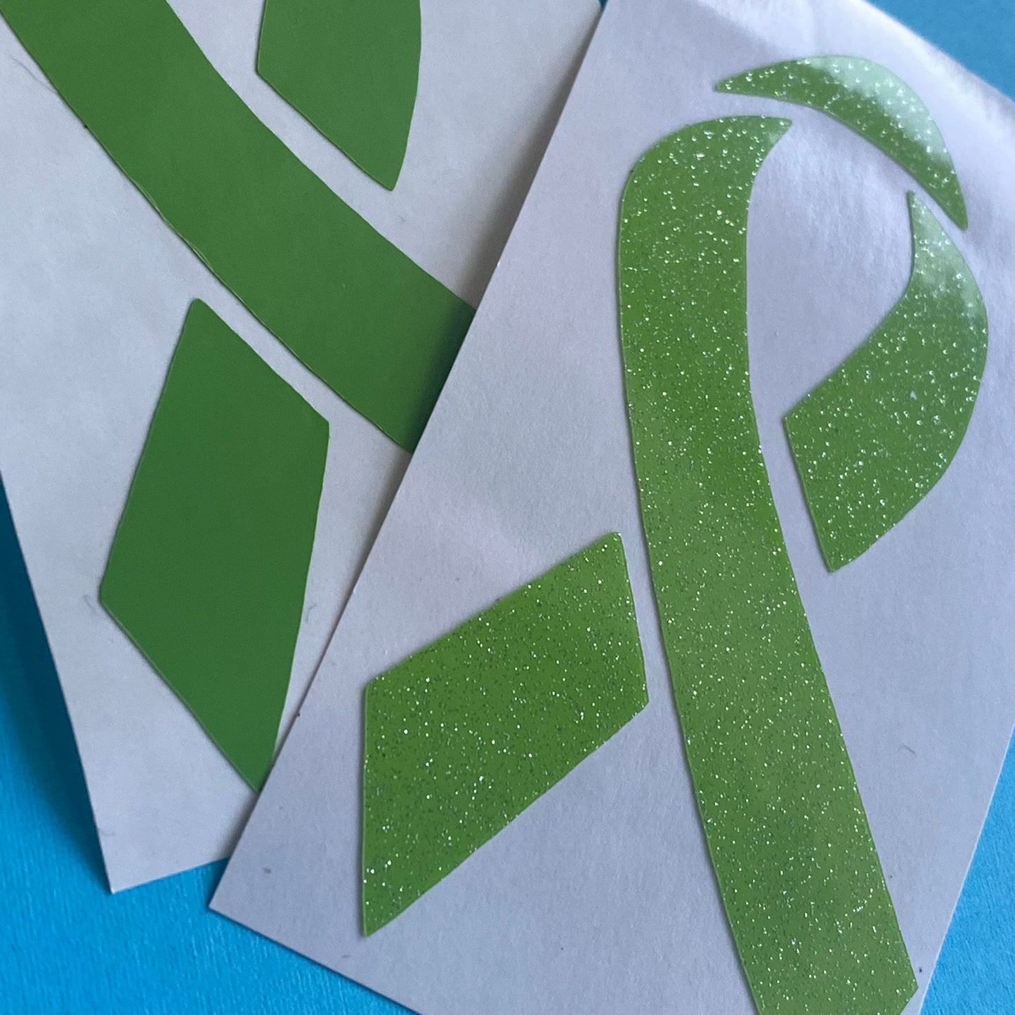 Lime Green Awareness Ribbon Vinyl Decal