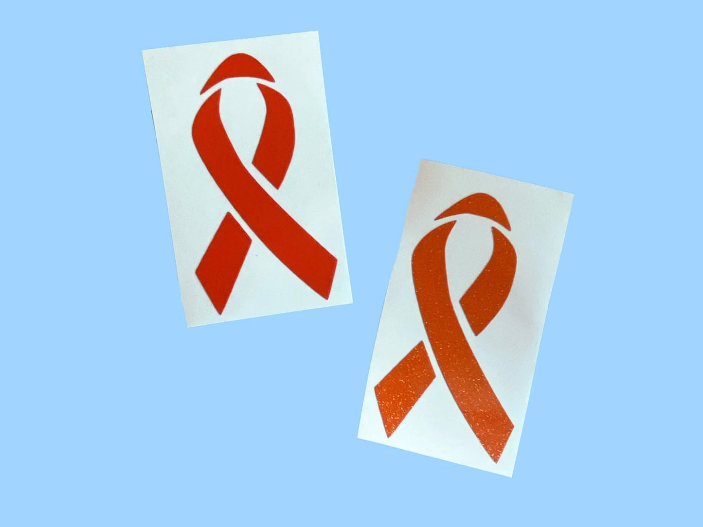 Orange Awareness Ribbon Vinyl Decal