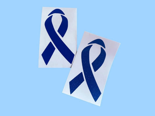 Blue Awareness Ribbon Vinyl Decal