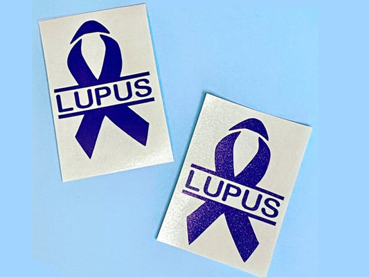 Lupus Awareness Ribbon decal, purple