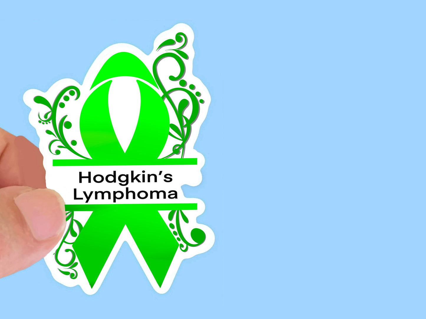Hodgkins Lymphoma Waterproof Awareness Sticker