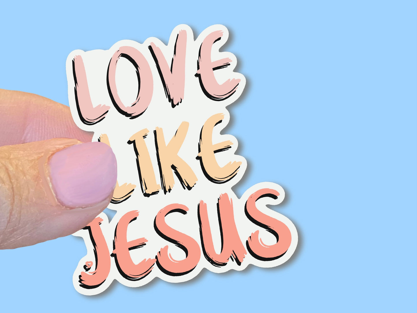 Love Like Jesus, Christian Faith UV/ Waterproof Vinyl Sticker/ Decal- Choice of Size