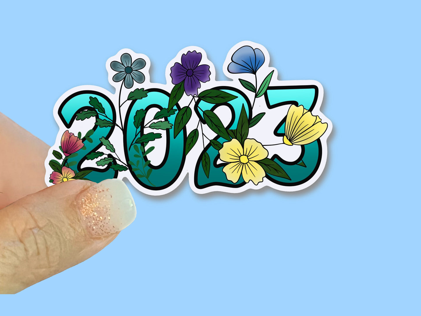 2023 WildflowerSticker, Waterproof Vinyl Decal, Laptop Sticker, Water Bottle Sticker, Aesthetic Stickers, choice of size