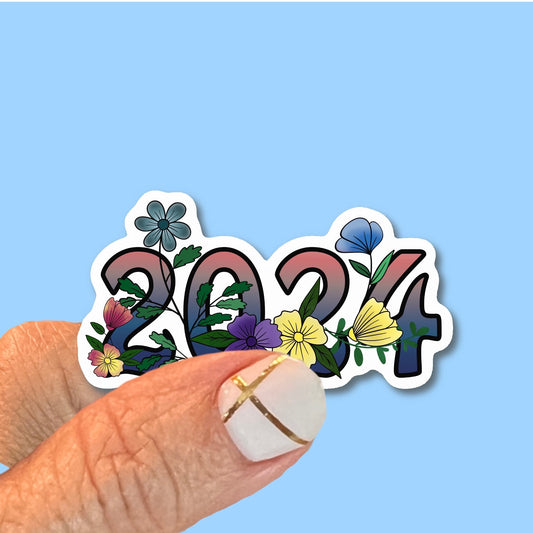 2024 Wildflower Sticker , Waterproof Vinyl Decal, Laptop Sticker, Water Bottle Sticker, Aesthetic Stickers, choose your size