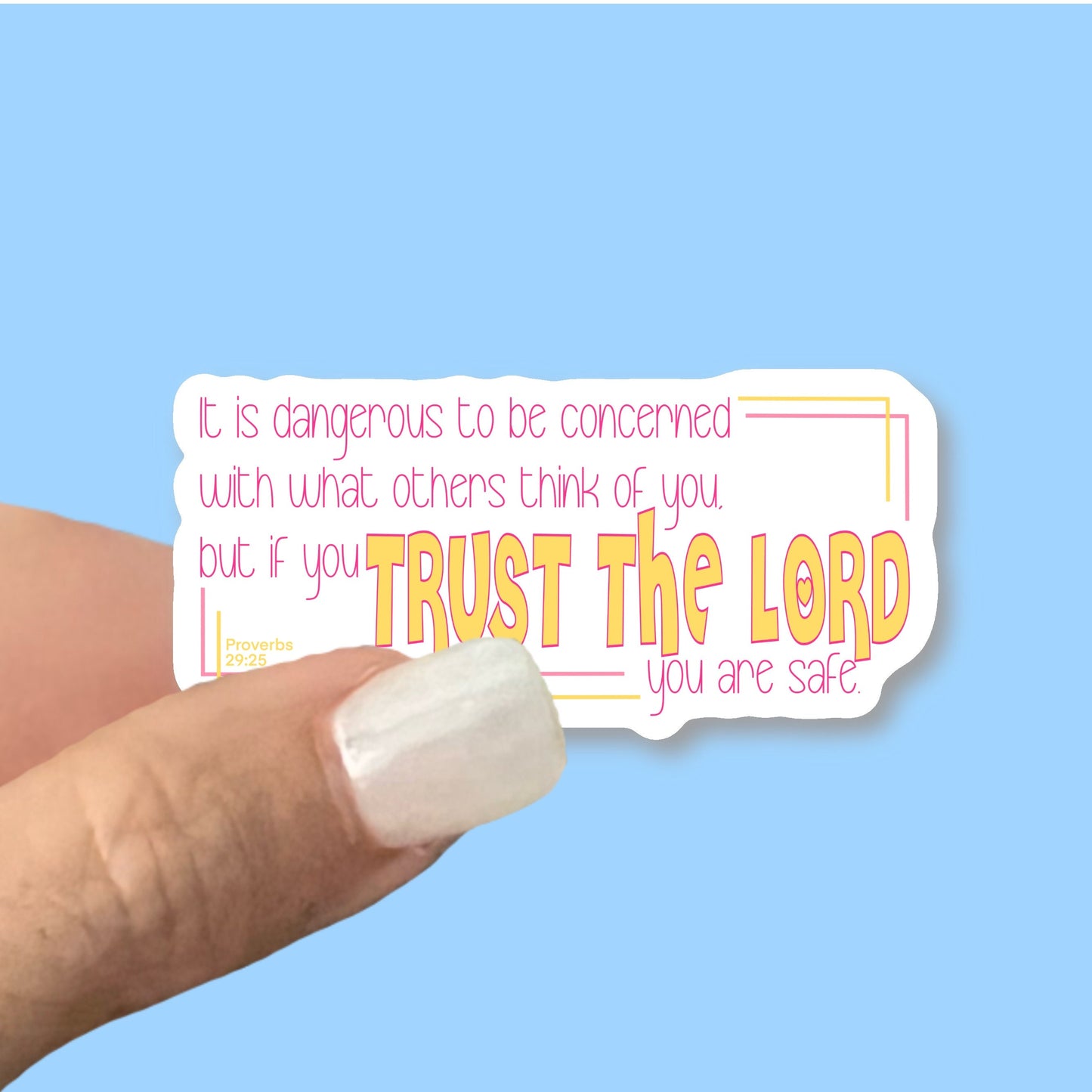 Don't be concerned, Trust the Lord - Christian Faith UV/ Waterproof Vinyl Sticker/ Decal- Choice of Size, Single or Bulk qty