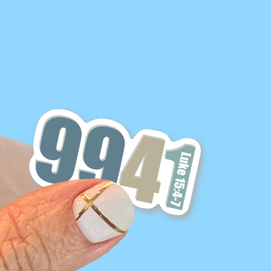 9941- Jesus left the 99 for the one - Christian Faith UV/ Waterproof Vinyl Sticker/ Decal- Choice of Size