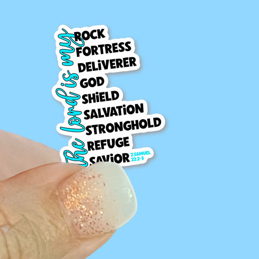 The Lord is My Rock - Christian Faith UV/ Waterproof Vinyl Sticker/ Decal- Choice of Size