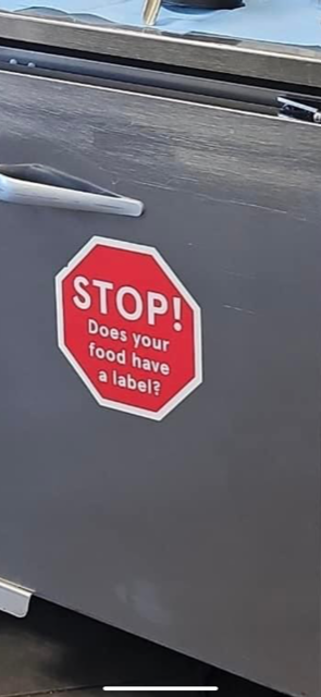 *STICKERS (Functional) STOP! Does your food have a label, 5 inches stickers