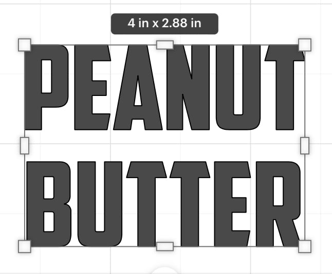 Peanut butter decal, lime tree green, 4”, set of 4